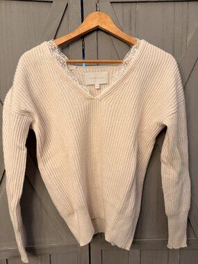 Brochu Walker - The Ava Lace V Neck Sweater